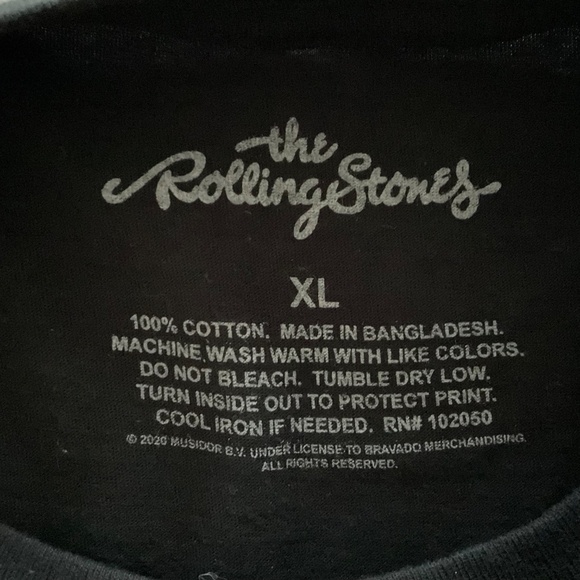 The Rolling Stones X Spotify Fans First T-Shirt XL Black Sixty 70s 80s Y2K - Picture 3 of 6